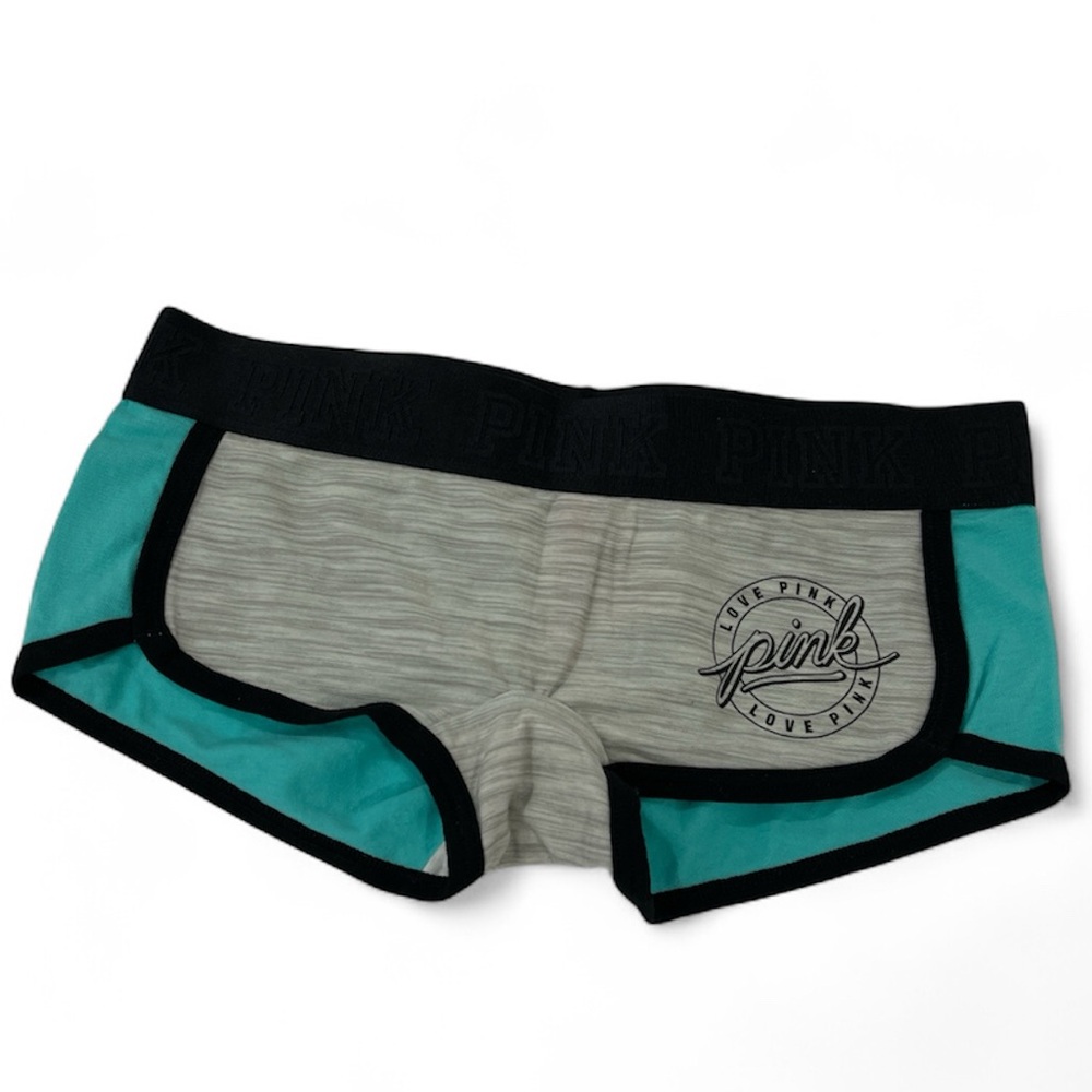 PINK Victoria's Secret Gray and Teal Panties
